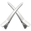 100 Pieces 6CM Silver Metal Alligator Teeth Prongs Clips Hair Pins Hair Bows view 4