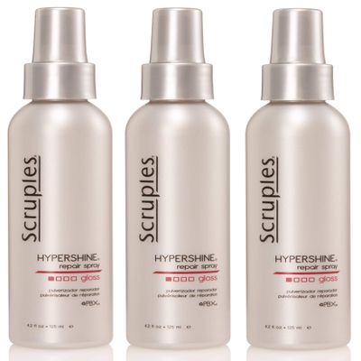 Scruples Hypershine Repair Spray - Reparative Hair Gloss + Finishing Spray Infused With Argan Oil - Humidity Resistant + Smoothing Hair Shine Spray - For All Hair Types (4.2 oz, pack of 3)