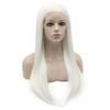 MX angel 24inch Long White Synthetic Hair Fiber Straight Lace Front Wig view 3