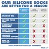 Dr. Frederick's Original Moisturizing Gel Socks - 4 Pieces - Prevents Dry Cracked Heels & Cracked Feet - Day & Night Socks - W4-10 | M5-8 view 3