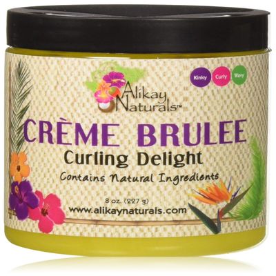 Alikay Naturals Creme Brulee Curling Delight Natural Aloe Vera, Argan Oil & Agave Nectar 8 Ounce