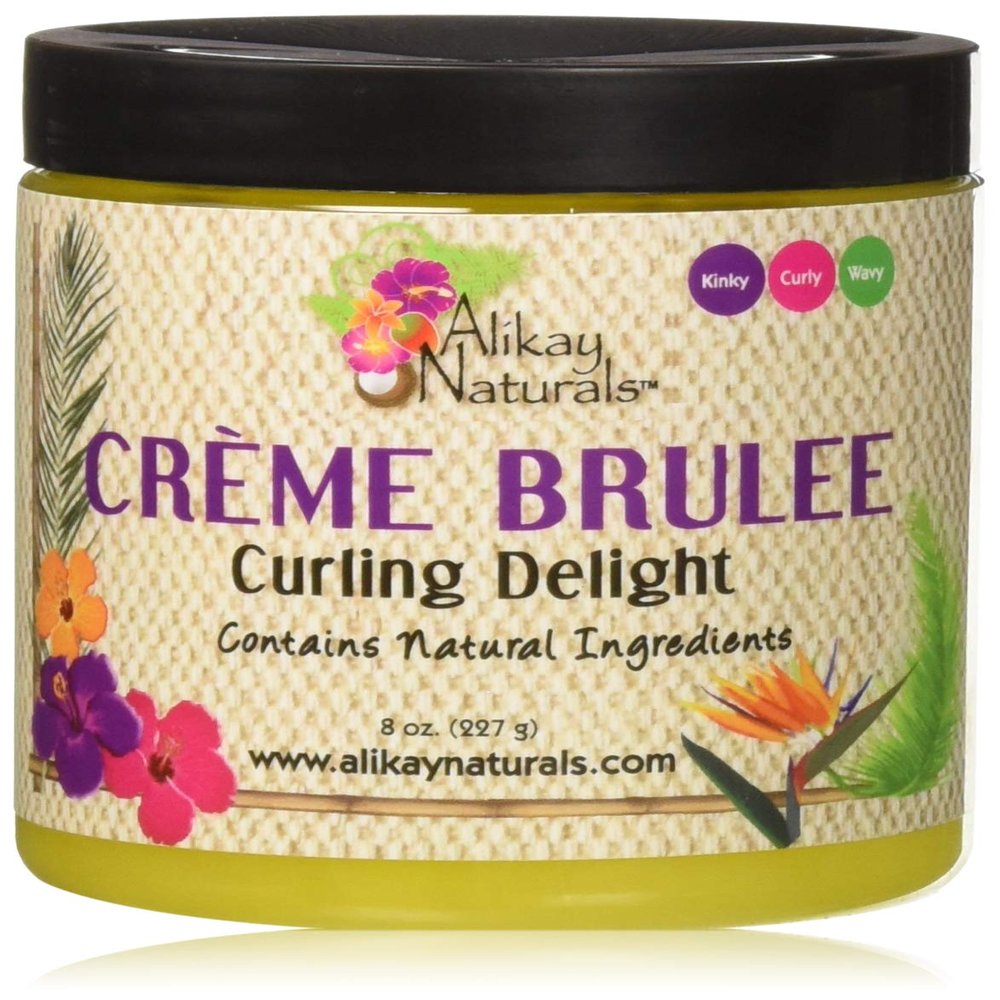Alikay Naturals Creme Brulee Curling Delight Natural Aloe Vera, Argan Oil & Agave Nectar 8 Ounce