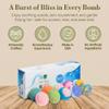360Feel Bath Bombs Gift Set - Handcrafted Moisturizing Bath Bombs for Women Infused with Essential Oils - an Ideal Gift for Any Occasion - Non-Staining and Glitter Free Fizz - Large - Set of 10 view 3