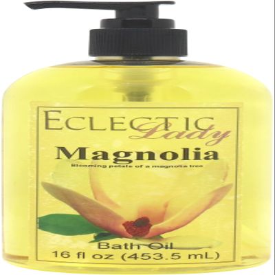 Magnolia Bath Oil, Scented Body Oil, Relaxing Bathing Oil, 16 oz