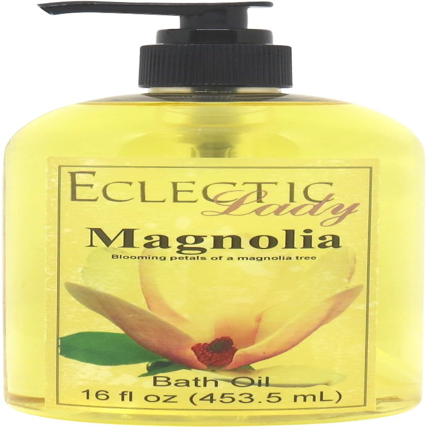 Magnolia Bath Oil, Scented Body Oil, Relaxing Bathing Oil, 16 oz