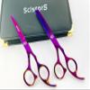 6" Professional Barber Razor Edge Color Coated Hair Cutting and Texturizing Shears Scissors Set+case view 1