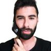 The BEARD BLACK Beard Shaping & Styling Tool with inbuilt Comb for Perfect line up & Edging, use with a Beard Trimmer or Razor to Style Your Beard & Facial Hair, Premium Quality Product (Black) view 3