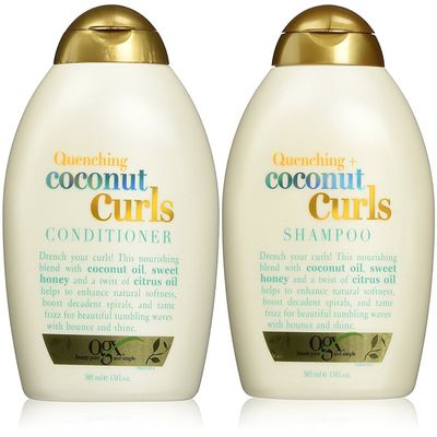 Organix Quenching Plus Coconut Curls Bundle, Shampoo & Conditioner, 13 Ounce Each