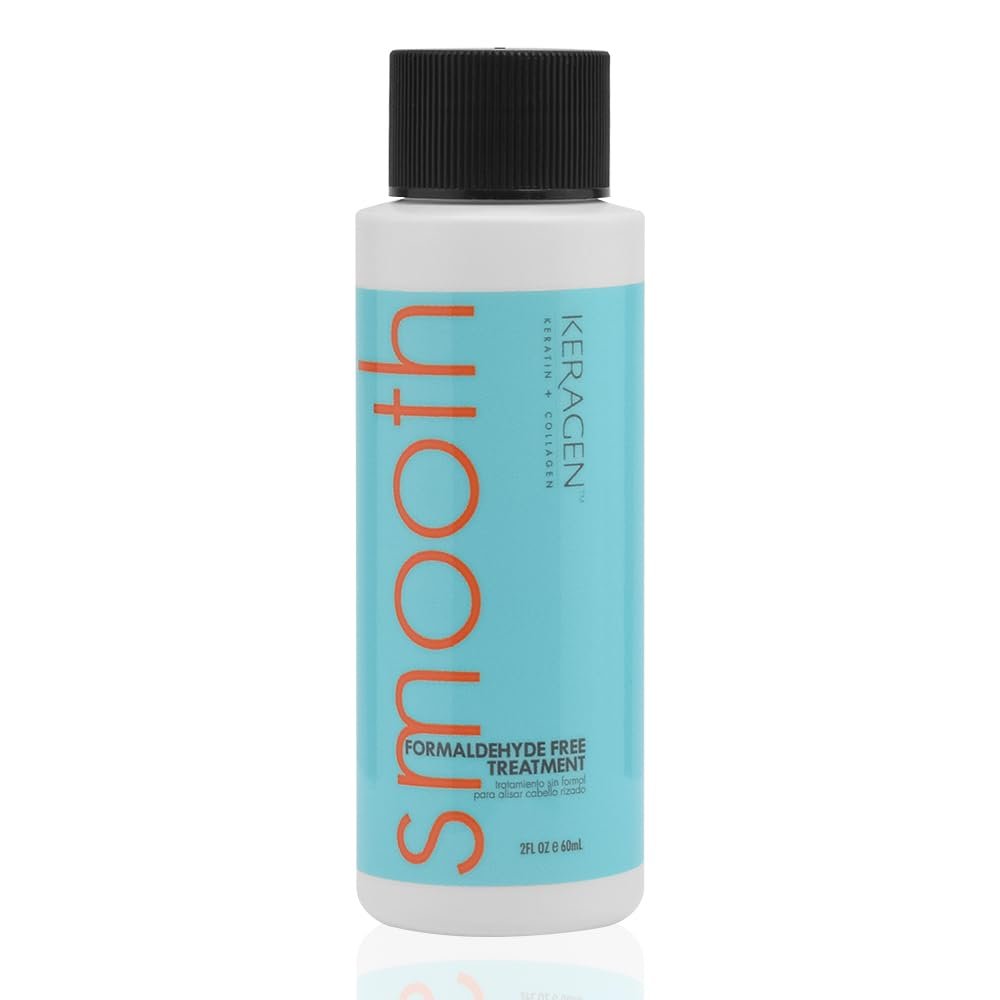 Keragen - Brazilian Keratin Smoothing Treatment, Blowout Straightening System for Dry and Damaged Hair, Formaldehyde Free, 2 Oz - Eliminate Curls and Frizz, Fine to Medium Hair