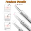 1Set(3PCS) Silver Professional Remove Blackheads Tweezers Set - Stainless Steel Straight/Slanted & Pointed Splinter/Bend Curved Blemish Extractor Tool for Acne Zit Cystic Blemish Whitehead Popping view 3