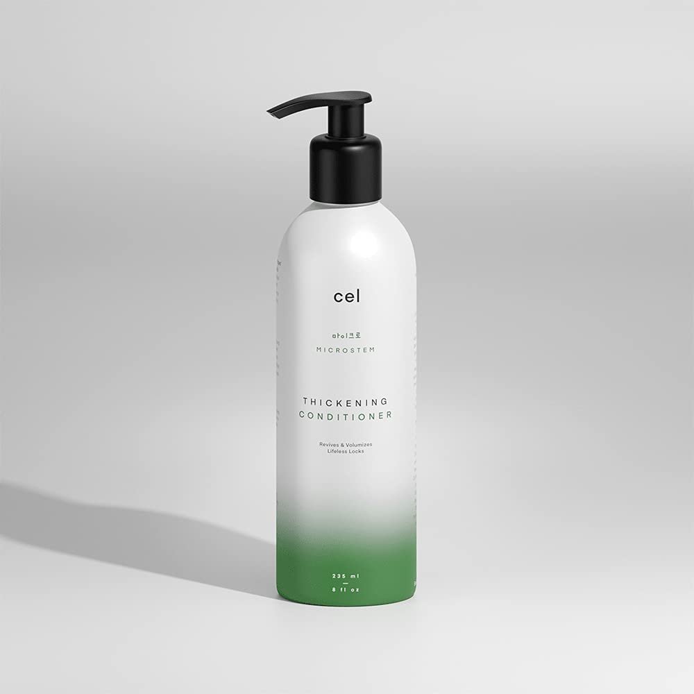 Cel Microstem Natural Hair Thickening Conditioner (8 fl oz)  Stem Cell Extract Anti Thinning Conditioner  Professional Grade Biotin  Sulfate & Paraben Free - Suitable for Men & Women