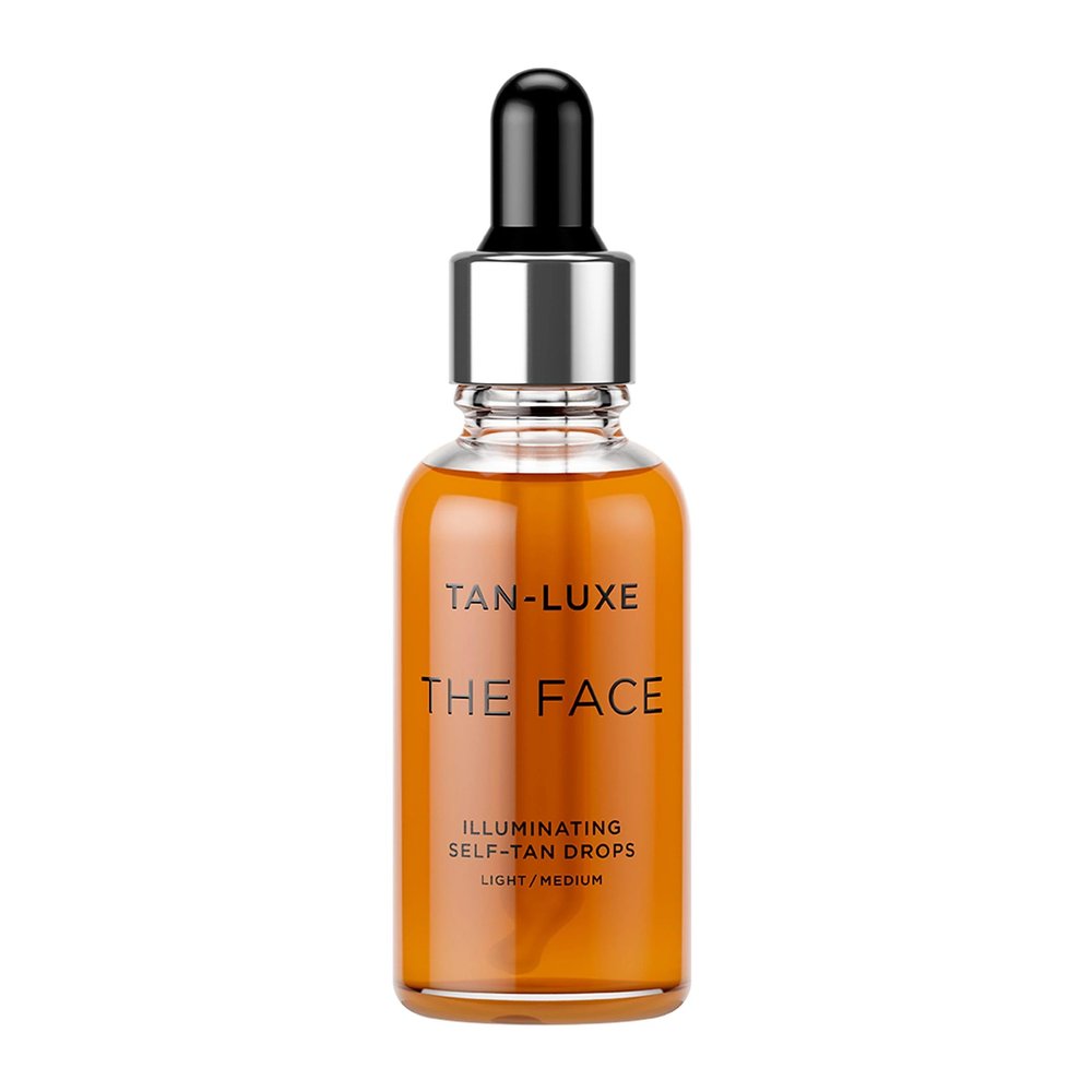 Tan-Luxe The Face, Illuminating Self Tan Drops, Custom Face Tanner for a Natural Looking Glow, Skincare Benefits, Mix with Moisturizer or Serum, Cruelty-Free, 1.01 fl. oz