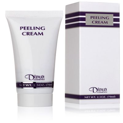 Dinur Cosmetics Peeling Cream Removes Dead Cells Gentle Exfoliation for Clearer Healthier Skin 2.5 oz. 70 ml.