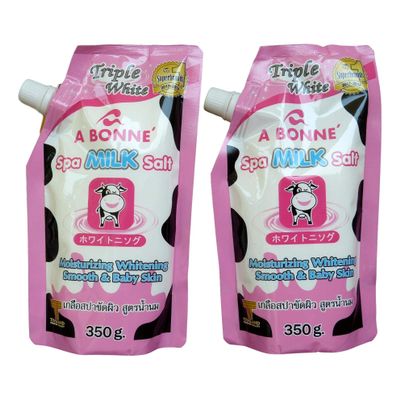 2 Packs of A Bonne Spa Milk Salt - Moisturizing Bath Salt - 350g/12.4oz