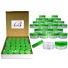 (100 Pieces Jars + Lid) Beauticom 3G/3ML Round Clear Jars with Green Screw Cap Lids for Scrubs, Oils, Toner, Salves, Creams, Lotions, Makeup Samples, Lip Balms - BPA Free view 1