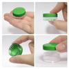 (100 Pieces Jars + Lid) Beauticom 3G/3ML Round Clear Jars with Green Screw Cap Lids for Scrubs, Oils, Toner, Salves, Creams, Lotions, Makeup Samples, Lip Balms - BPA Free view 2