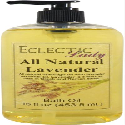 Lavender Bath Oil, Scented Body Oil, Relaxing, 16 oz