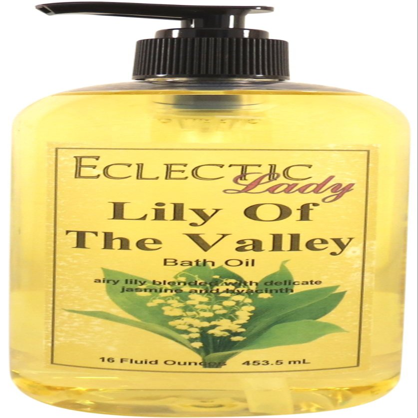 Lily Of The Valley Bath Oil, Scented Body Oil, Relaxing Bathing Oil, 16 oz