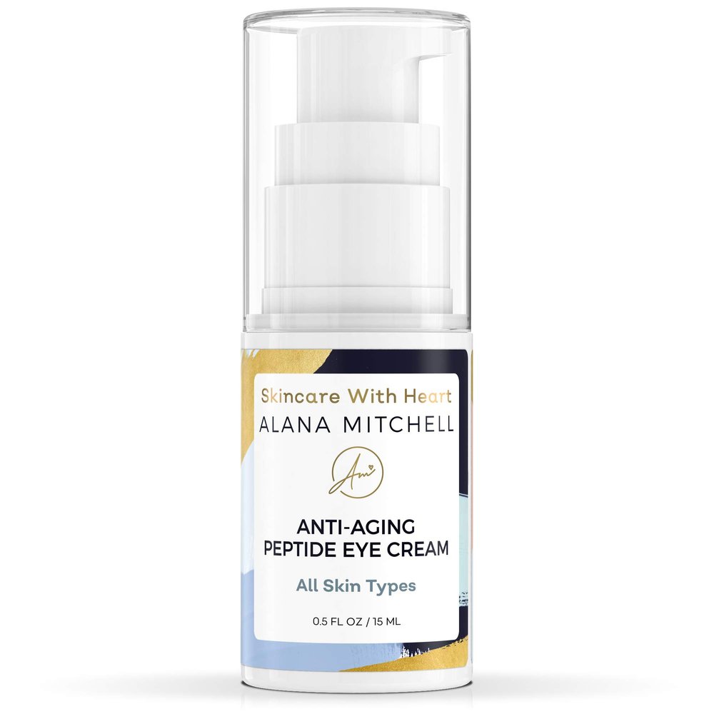 Anti-Aging Peptide Under Eye Cream Peptide Eye Cream for Hydrated & Firm Skin Under Eye Cream for Dark Circles and Puffiness Anti Aging Eye Cream for Crows Feet & Fine Lines (0.5 oz/15 ml)