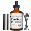 Kate Blanc Cosmetics Castor Oil Organic (4oz), 100% Pure, Cold Pressed, Hexane Free. Natural Oil for Hair, Eyelashes, Eyebrows. Skin Moisturizer with Starter Kit view 1