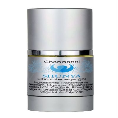 Chandanni Organics Shunya Ultimate Eye Gel for Dark Circles, Puffiness, Wrinkles and Fine Lines Infused with Rosehip & Sweet Almond Oil For Men & Women 3oz