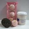 Bath Bomb Products - Bubble Bath Truffles: Cherry Almond 3 Pack Bath Truffles, 32 oz Dead Sea Spa Care Almond Dry Salt Scrub and Pumice Stone by Dead Sea Spa Care, Bubble Bath, Bubble Truffles view 1