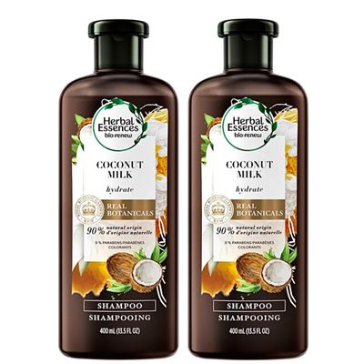 Herbal Essences Shampoo for Color Treated Hair, Coconut Milk, Paraben Free, BioRenew 13.5 FL OZ (Pack of 2)