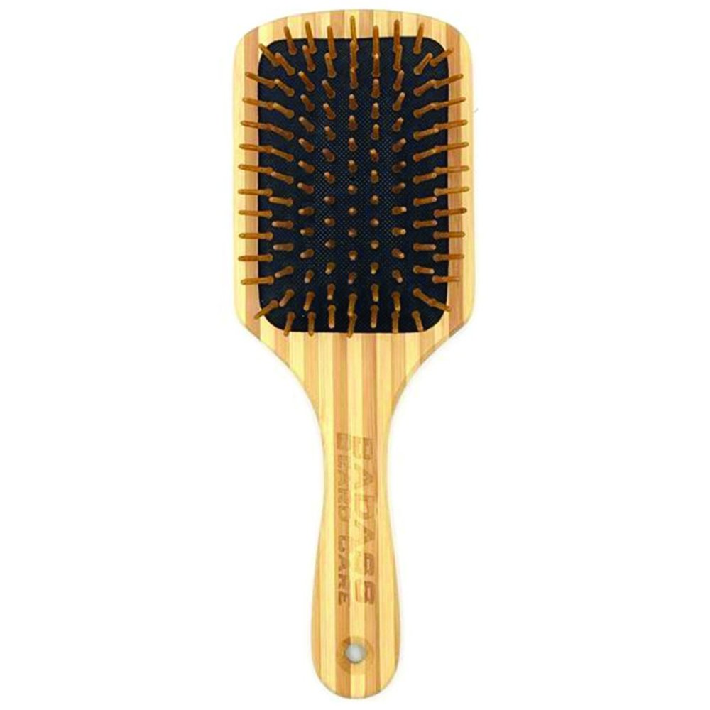 Badass Beard Care Wood Bristle Beard Brush For Men - Anti-static, 100% Bamboo & Light Weight