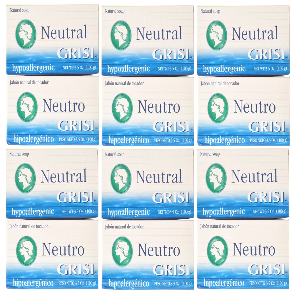 30 SOAP BARS HYPOALLERGENIC CLEAN NO CHEMICAL, COLOR, AROMA GRISI NEUTRAL SOAP BAR