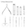 ZIZZON Manicure, Pedicure Kit, Nail Clippers Set of 12Pcs, Professional Grooming Kit, Nail Tools with Luxurious Travel Case Black view 2