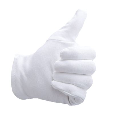 Alyan & Jammsy White Gloves 100% Cotton Gloves for Dry Hands Women Men Sleeping Gloves Overnight Moisturizing Gloves Eczema Sensitive Skin Treatement (10 Pairs)