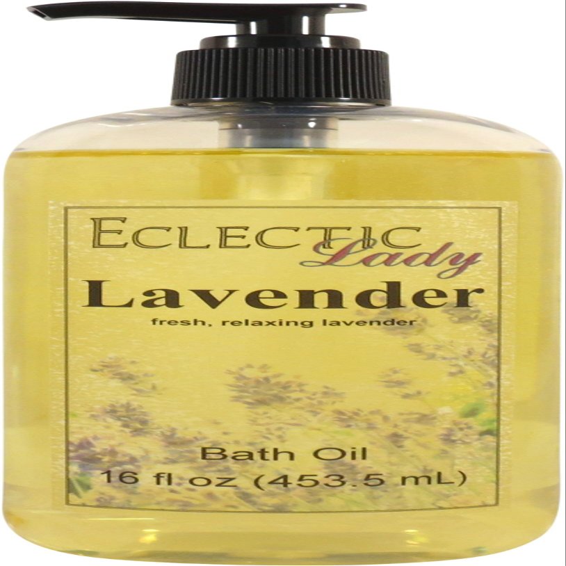 Lavender Bath Oil, Scented Body Oil, Relaxing Bathing Oil, 16 oz