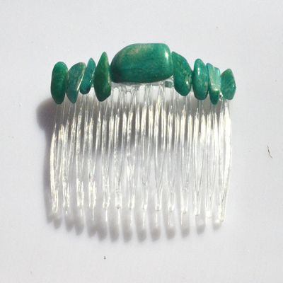 Amazonite Stone Hair Comb