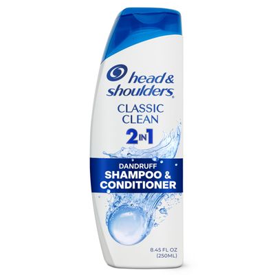 Head & Shoulders Anti-Dandruff Shampoo and Conditioner, Classic Clean 2-in-1, 1% Pyrithione Zinc, Flake Control, Deep Clean, Scalp Care, Fresh Scent, 8.45 fl oz