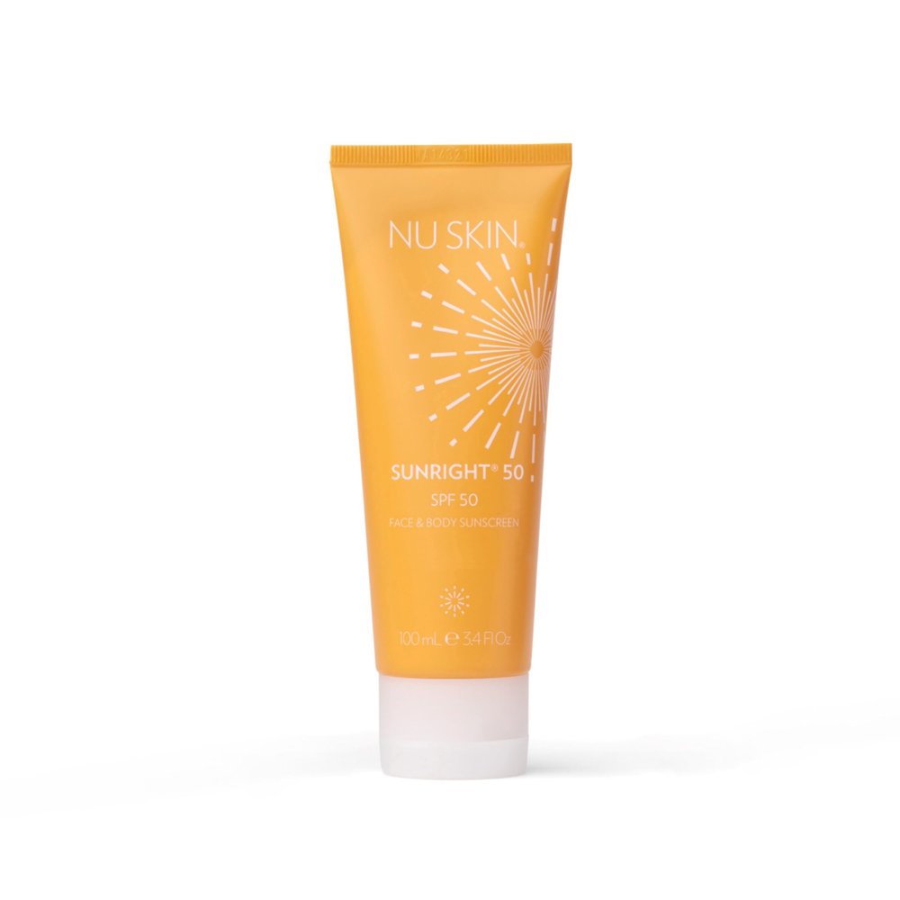 Nu Skin Sunright Face & Body Sunscreen SPF 50 | Broad-Spectrum UVA/UVB Protection | Non-Greasy & Water-Resistant Formula | Antioxidant-Infused | 3.4 fl. oz.