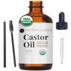 Kate Blanc Cosmetics Castor Oil Organic for Hair, Lashes, Face (2oz), 100% Pure, Cold Pressed, Hexane Free Hair Oil. Eyelash Serum for Thicker-Looking Eyelashes & Eyebrows view 1