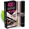 400X Pure Silk Fiber Lash Mascara [Ultra Black Volume and Length], Longer & Thicker Eyelashes. Waterproof, Long Lasting, Instant & Very Easy to Apply, Smudge-proof, Hypoallergenic view 1