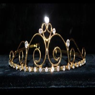 #14698G - Royalty Affair Wire Tiara - Gold Plated