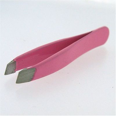 2" Mini TWEEZERS SLANTED Solid/Classic design - Color PINK