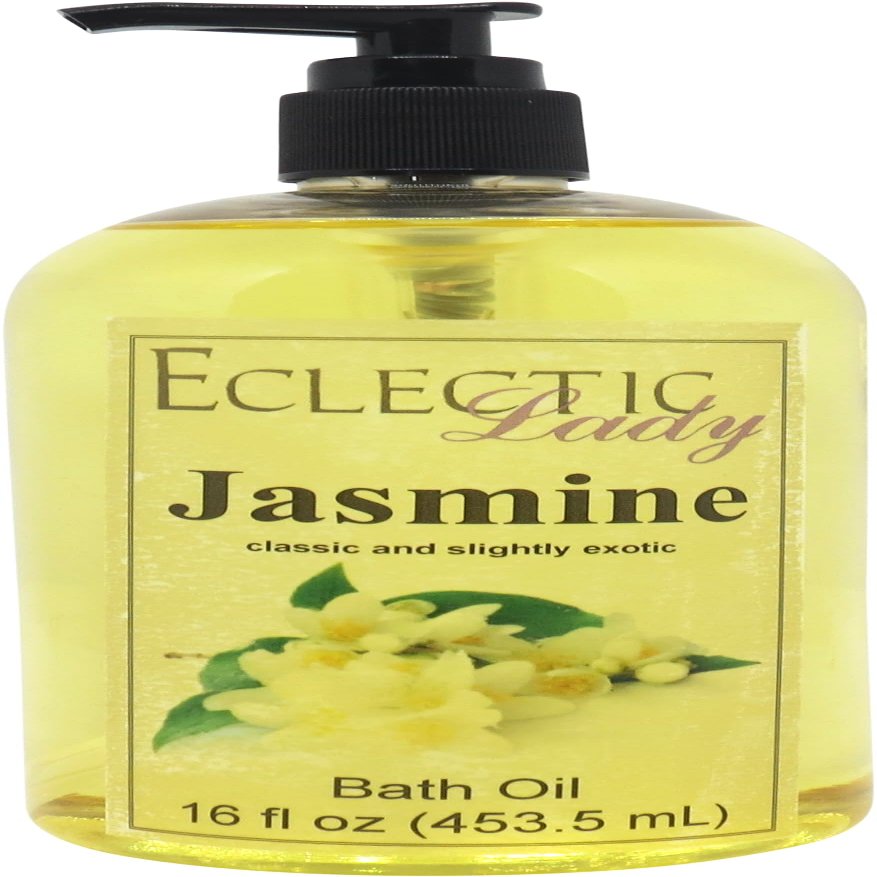 Jasmine Bath Oil, Scented Body Oil, Relaxing Bathing Oil, 16 oz