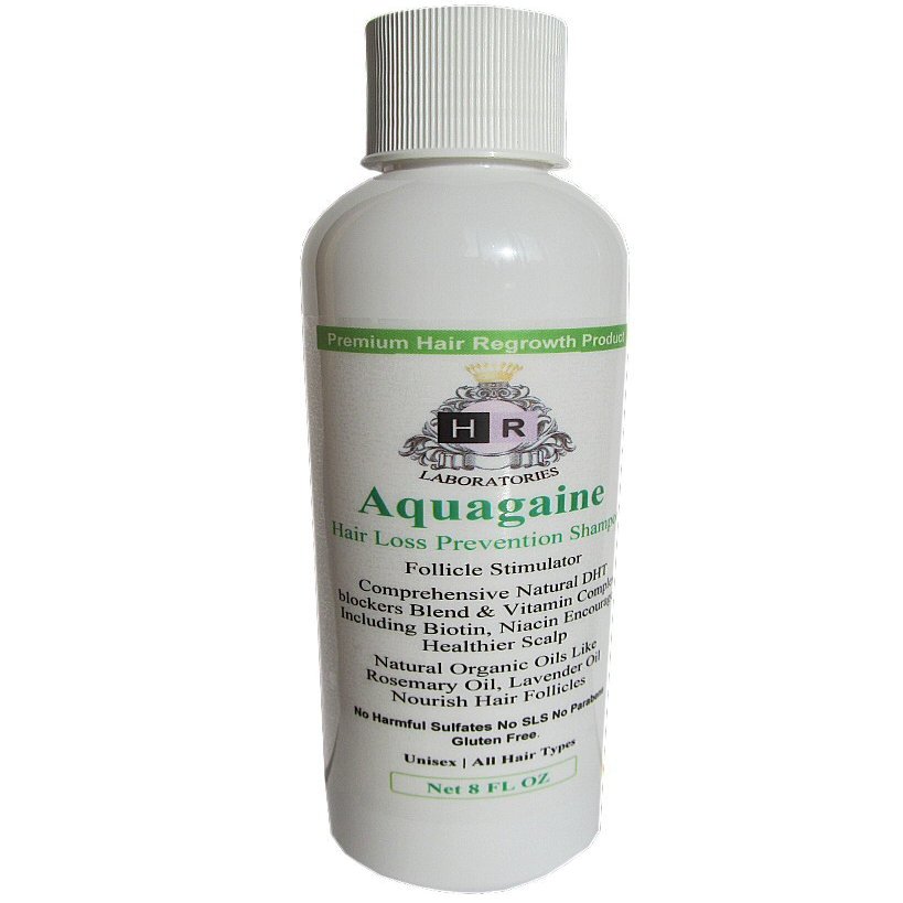 Aquagaine Premium Hair Loss Prevention/Restoration Shampoo with Organic Rosemary & Lavender Oil, Natural DHT Blockers and Biotin for Hair Growth  Sulfate Free, For Men & Women, 8 OZ