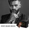 BFWood Beard Brush for Men - Boar Bristles Small and Round - Black Walnut Wood view 4