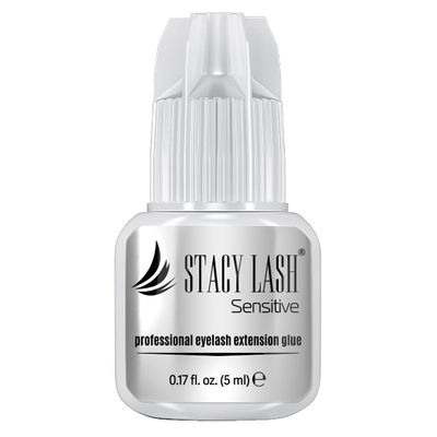 STACY LASH Sensitive Eyelash Extension Glue 0.17fl.oz/5ml / 5-6 Sec Drying time/Retention  4-5 Weeks/Black Adhesive/Professional Supplies