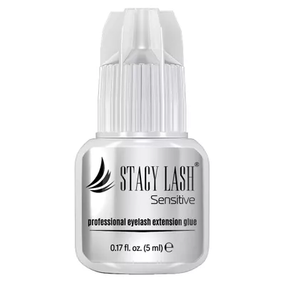 STACY LASH Sensitive Eyelash Extension Glue 0.17fl.oz/5ml / 5-6 Sec Drying time/Retention 4-5 Weeks/Black Adhesive/Professional Supplies