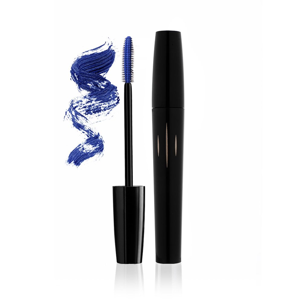 Radiant Professional Studio Perfect Mascara Volume and Length Smudge-Proof, Cruelty Free, Lengthening Mascara with Silicone Brush & Natural Wax Electric Blue (02), 0.30 oz
