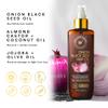 WOW Skin Science Onion Black Seed Hair Oil - Nourishing Treatment for Dry, Damaged Hair Growth with Almond, Castor, Olive, Coconut & Jojoba Oils view 3