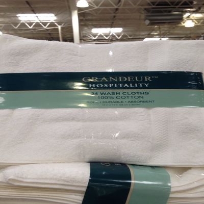 5 Wholesale Lots Grandeur Hospitality 24 Wash Cloths 100% Cotton, 120 Wash Cloths Total