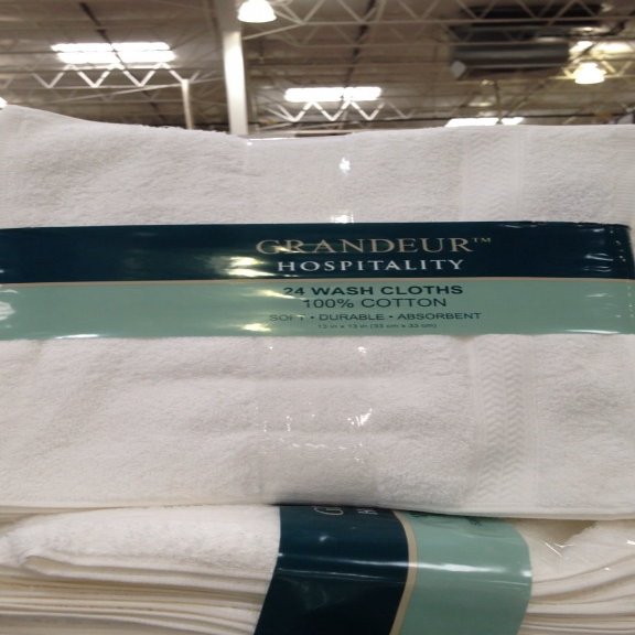 5 Wholesale Lots Grandeur Hospitality 24 Wash Cloths 100% Cotton, 120 Wash Cloths Total