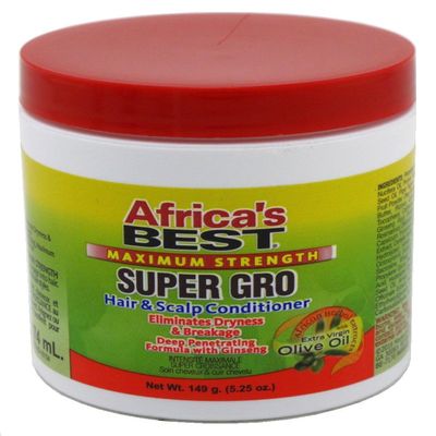 Africa's Best Maximum Strength Super Gro Hair & Scalp Conditioner, 5.25 oz (Pack of 2)