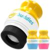 Solar Buddies Sunscreen Applicator - Blue & Pink Duo - BPA-Free Refillable Roll on Sponge Sunscreen, Suncream & Lotion Applicator For Kids, Adults & Families - Holds 3.4fl oz, Perfect Size for Travel view 1